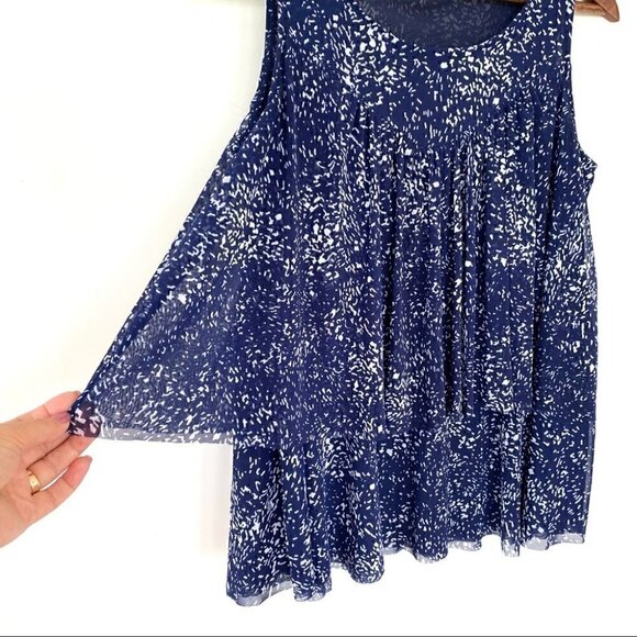 Jane & Delancey stretch tank top with ruffles & ruching - Picture 2 of 10